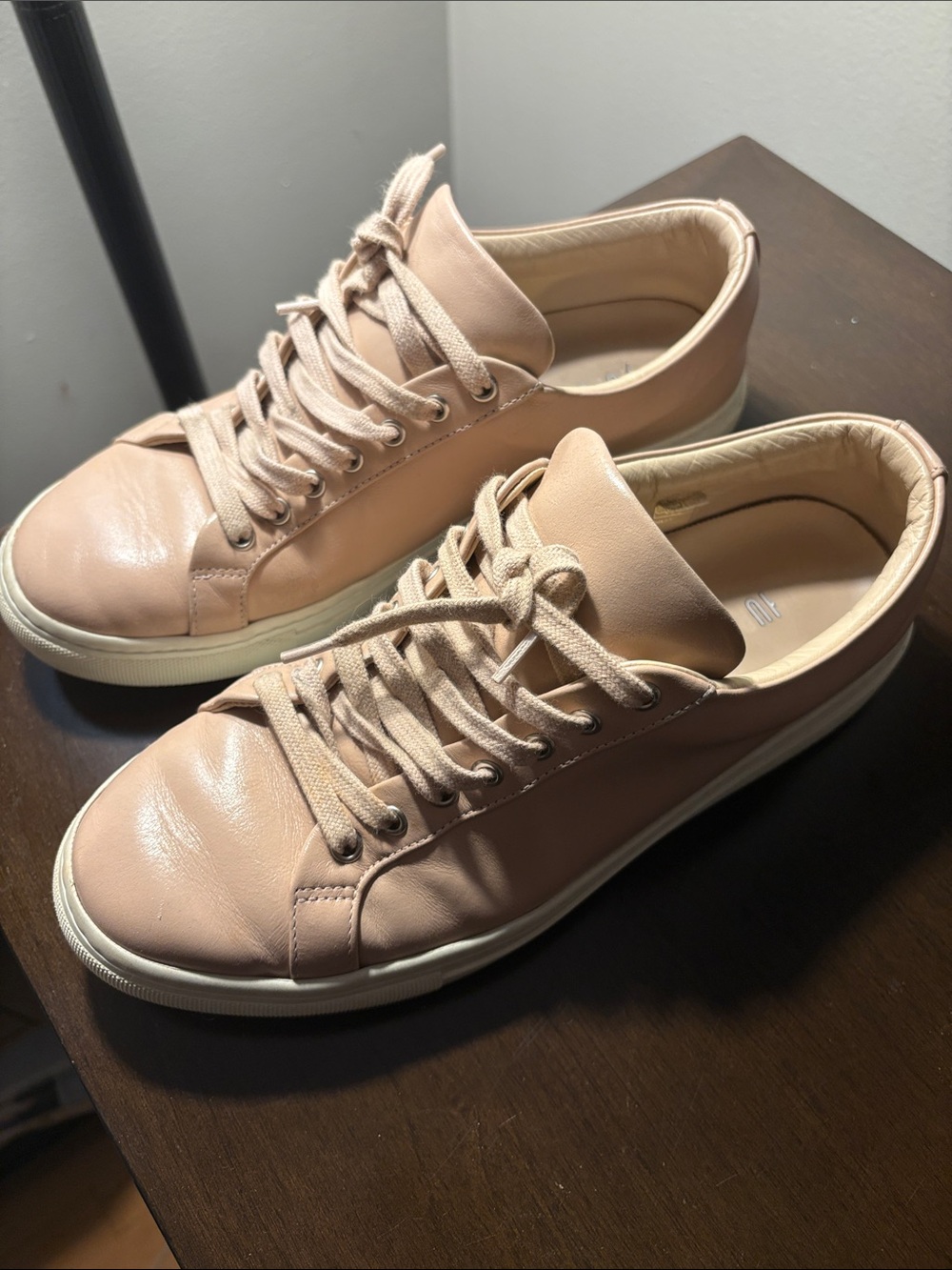 Thursday Boot Company Blush Pink Leather Low-Top Sneakers